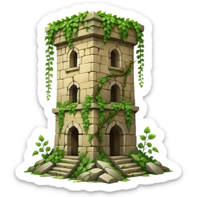 Ruined tower sticker