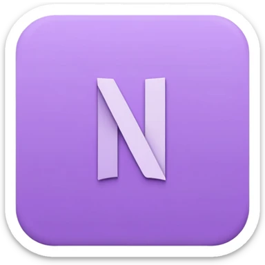 Netflix aesthetic "N" logo in pastel purple sticker