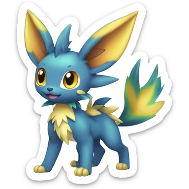 Shiny-Eeveelution-Cute-Fakemon-Dragon-Pokémon-fusion full body sticker