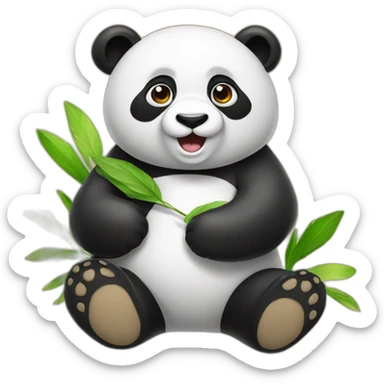 panda avec une fée sticker