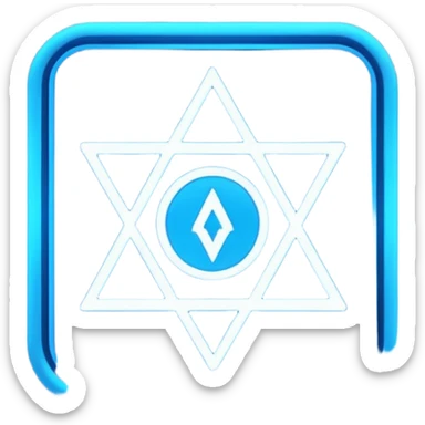 neon cyberpunk-themed icon representing making things sticker