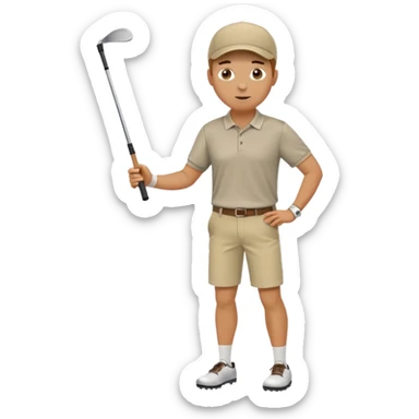 man playing golf full body sticker