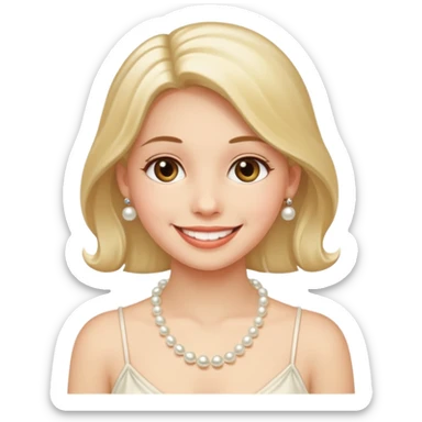 Pearl String Girl sticker