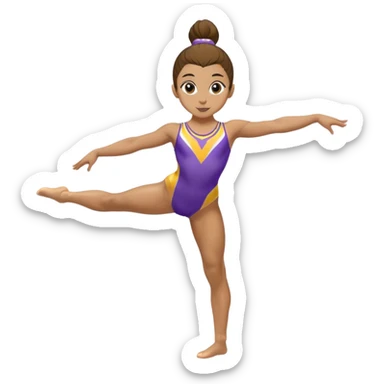 gymnast with LSU leotard on  sticker