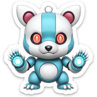 Badass Rosy Scary Oshawott-Robo-Pokémon sticker