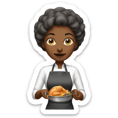 Wife cooking food sticker