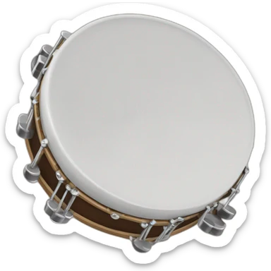 instrumento musical tambourine con cascabeles sticker