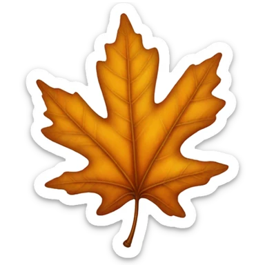 Fall leaf  sticker