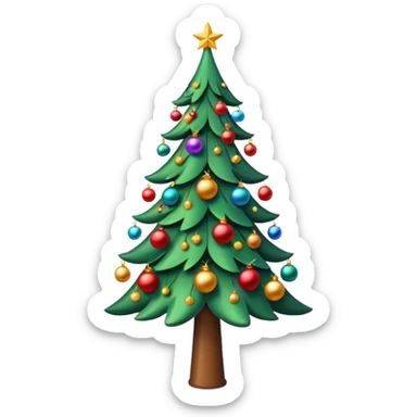 tall christmas tree sticker