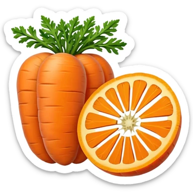 sliced carrot   sticker
