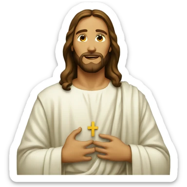 a jesus emoji sticker