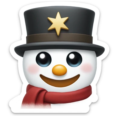 snowman with fez sticker