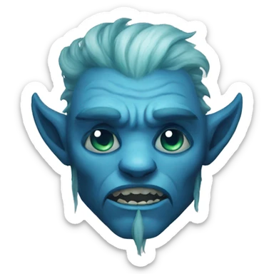 Spectral giant firbolg blue crying sticker