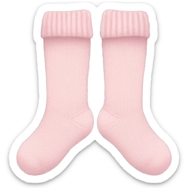 A pair of pale pink warm socks sticker
