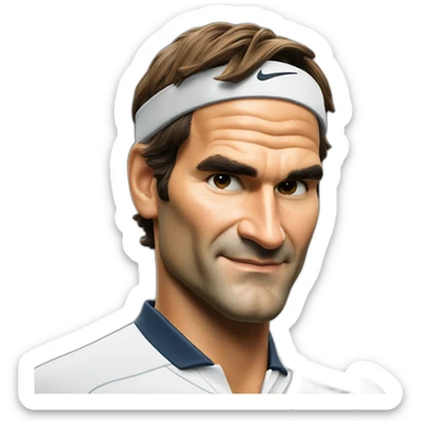 roger federer sticker