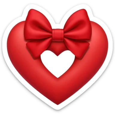 heart with a velvet bow, kpop sticker