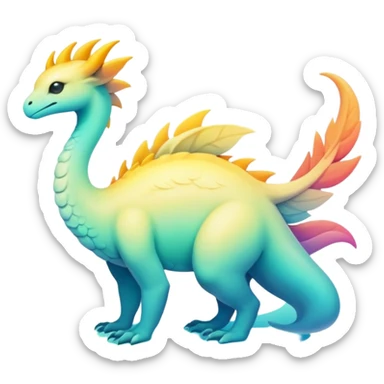 Epic divine complex gradients aesthetic-Fakémon-creature-scenery sticker