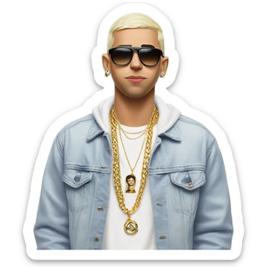Bad Bunny Light Trap Singer Singer Bad Bunny  sticker