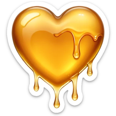 heart made of honey sticker