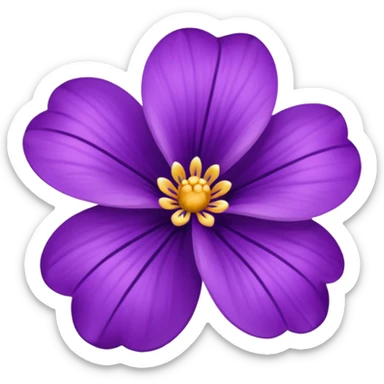 Violet flower sticker