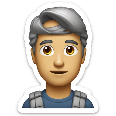 Стакан кофе с лицом sticker