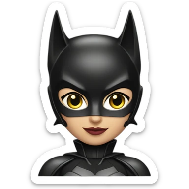 catwoman with batman love sticker