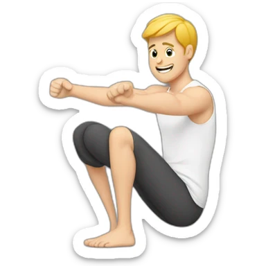 white guy exercise sticker