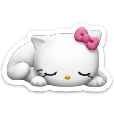 Hello kitty sleeps sticker
