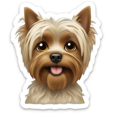 Moodeng and yorkie combined  sticker