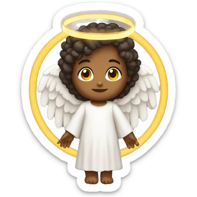 Angel with halo sticker