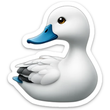Canard avec une doudoune sticker