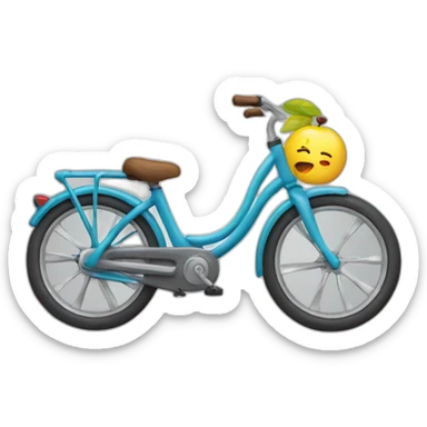 riding bike to school sticker