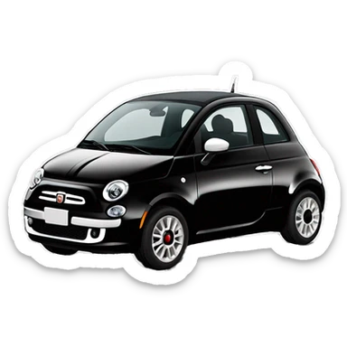 black 2010’s fiat 500 sticker