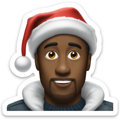 P diddy wearing a Christmas hat sticker