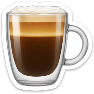 Cortado coffee in glass mug sticker