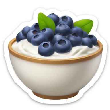 Yoghurt bowl with blueberries sticker