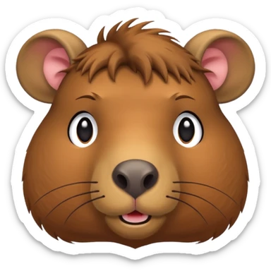 Capibara con cachos sticker