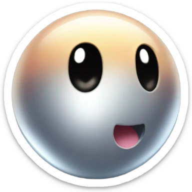 Metal cute black eyes Kirby ball driving on 4 car wheels sticker