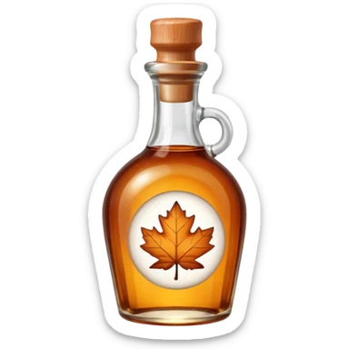 Cute bottle of maple syrup sticker