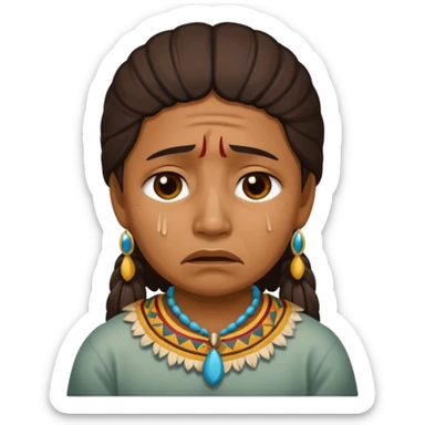 An fsu emoji with an fsu fan crying/depressed so a Seminole sticker