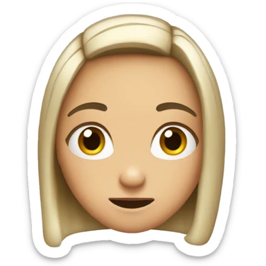 Awkward and embarrassed girl   sticker