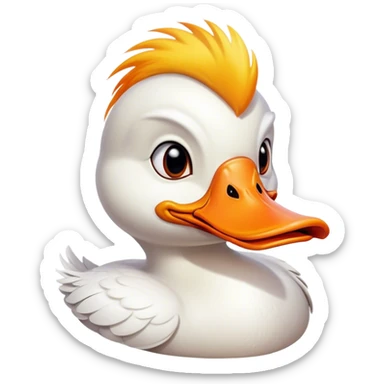 angry duck sticker