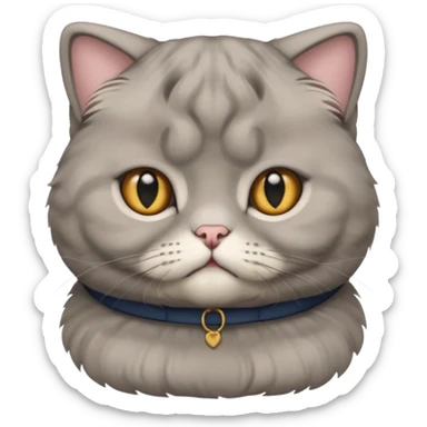 scottish fold cat grey sticker
