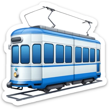 Tram image. View left Side. sticker