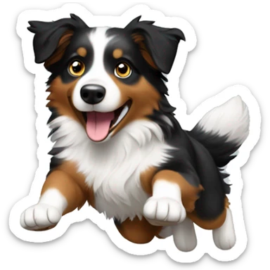 Australian shepherd jumping anvil sticker