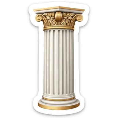 generate beautiful greek marble pillar intricate sticker