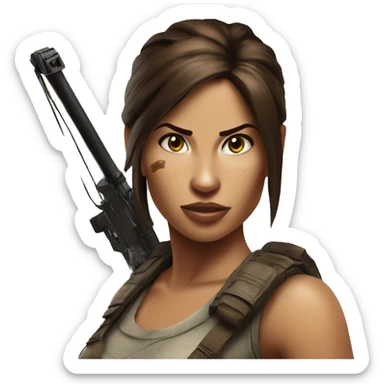 Lara croft sticker