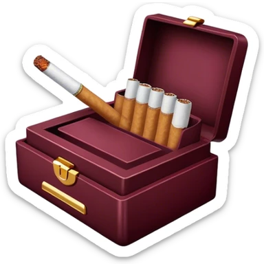 dark Burgundy aesthetic Cigarette box sticker