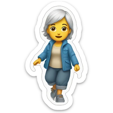 Maman  qui fait le grand écart sticker