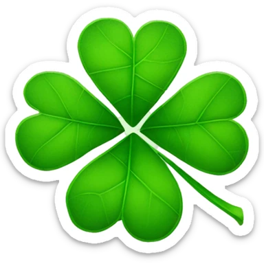 leaf clover that is ripped in half sticker